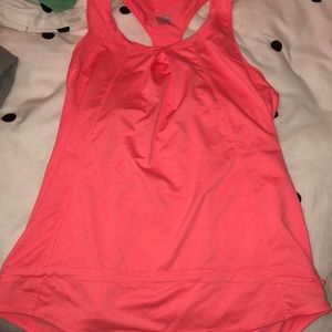 Coral athletic Razorback tank top